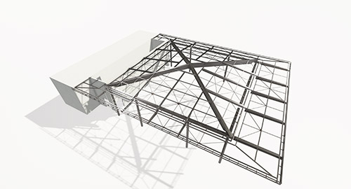 Dessin 3D construction metallique
